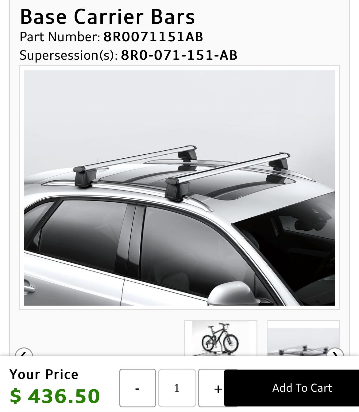Car Bike Rack-Audi Q5