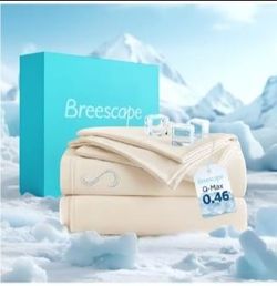 Breescape Cooling Sheets Cal King Size - BlendTek Dry & Cool Technology Cooling Bed Sheets for Hot Sleepers and Night Sweats, Q-Max>0.46 Tech Cal King
