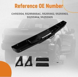 Black Rear Step Bumper Assembly w/o Sensor Hole Fit for Dodge Dakota 1(contact info removed), CH1103104 (contact info removed)6AC