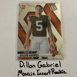 Dillon Gabriel Cleveland Browns QB Mosaic Short Print Insert Rookie Card. 