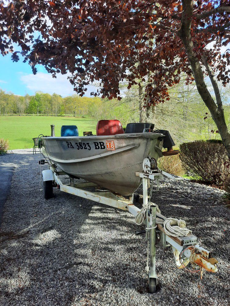 Photo Sea Nymph 12 Aluminum Boat With Trailer