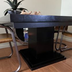 Large Black Square Dining Table