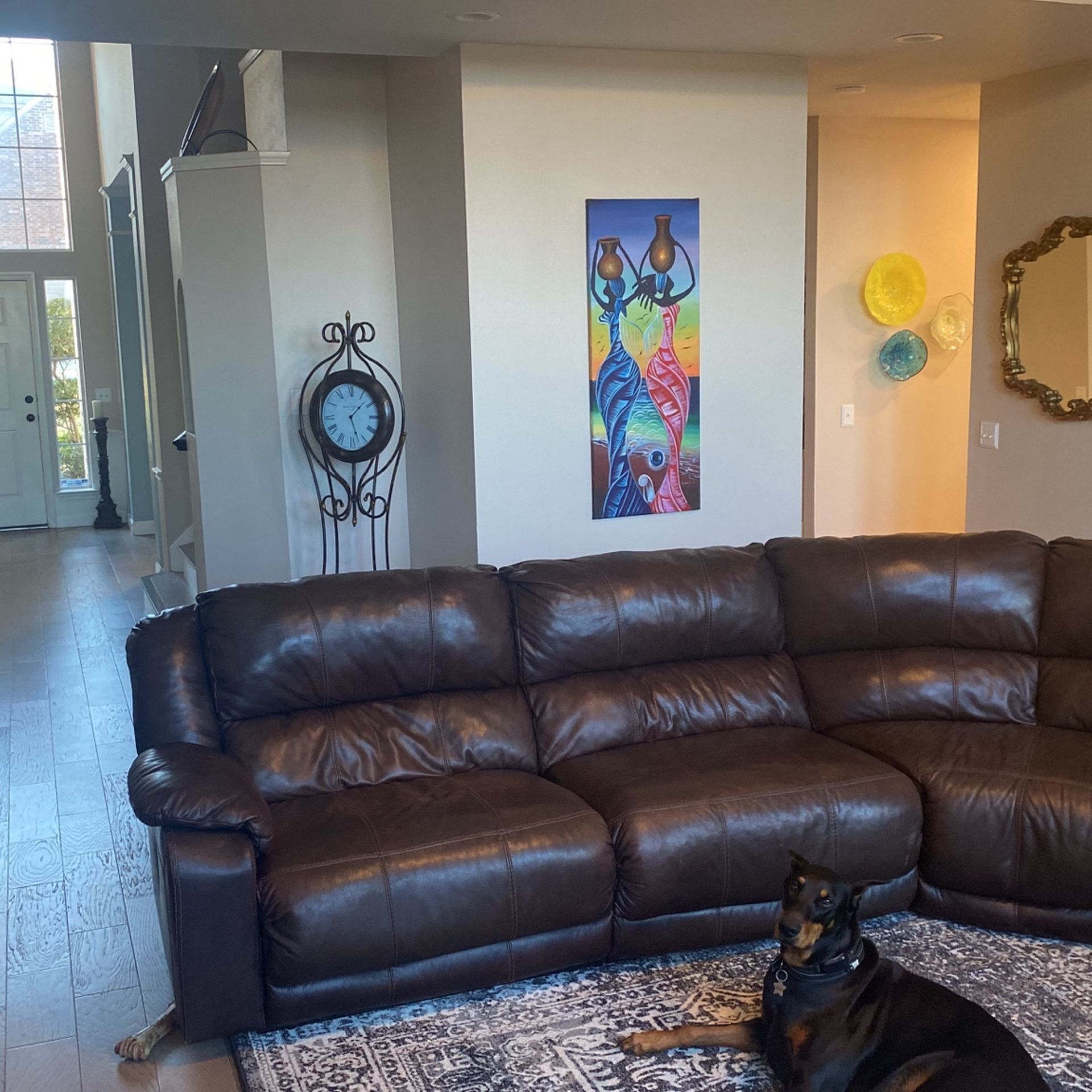 Large brown sectional for sale for Sale in San Antonio, TX OfferUp