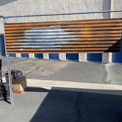 Rusty corrugated metal
