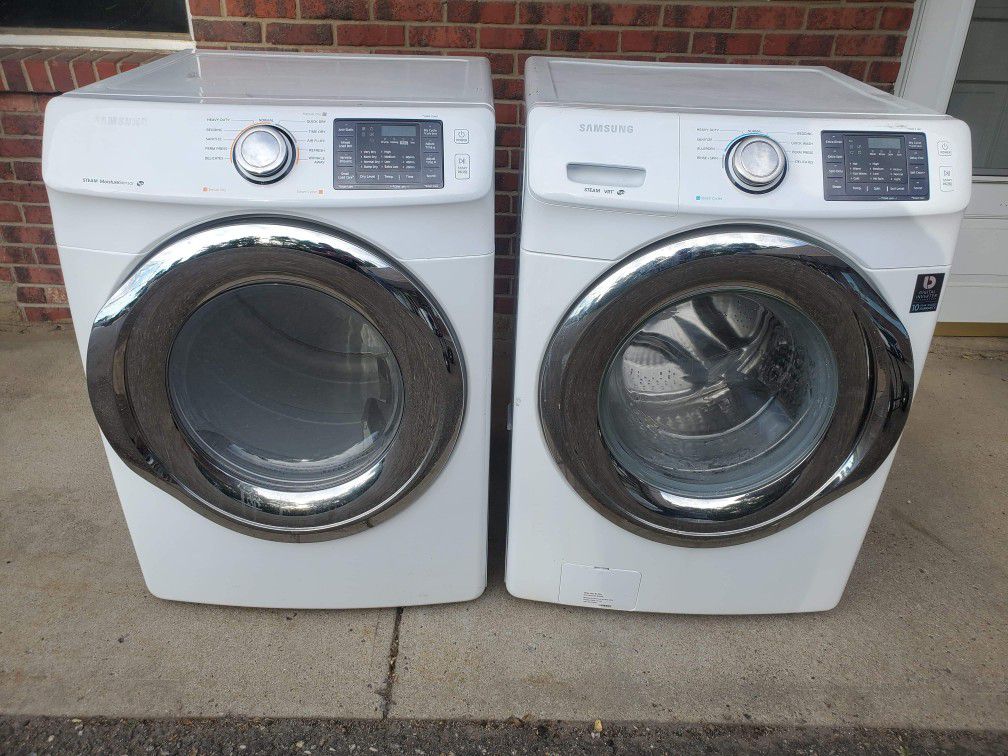 Samsung washer and electric dryer set good working condition