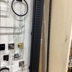 32” Black Linear Drain With Grill New 304SS With Hair Basket Ready For Pick In The Box 