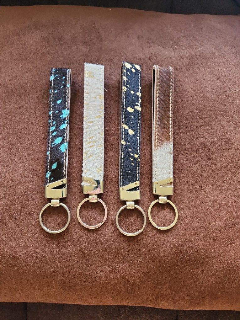 Cowhide Keychains
