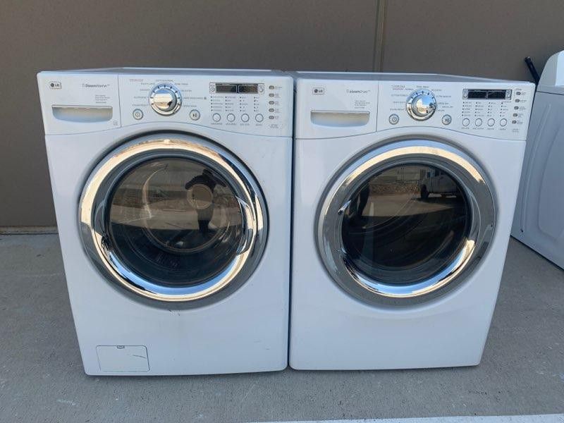 LG FRONT LOAD WASHER AND ELECTRIC DRYER SET WITH STEAM