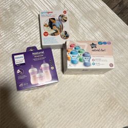 Baby Bottles And Lap Belt 