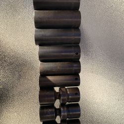 Snap-on 6 Impact sockets & Swivel Sockets