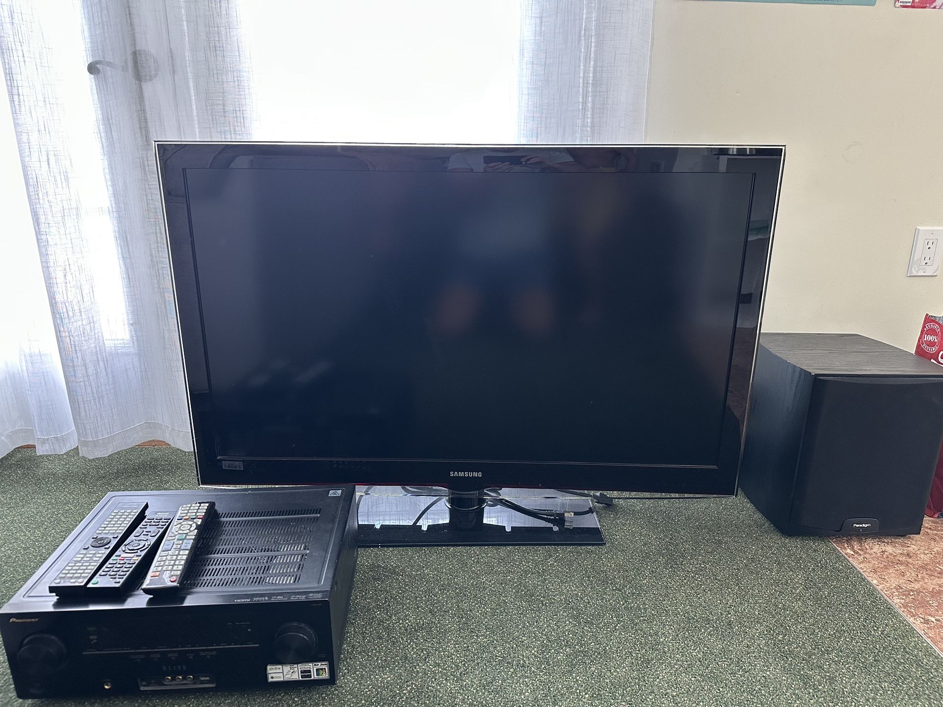 TV, Subwoofer, receiver for sale