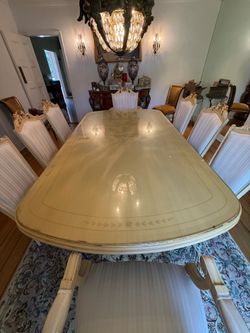 Italian dinning room chairs and table