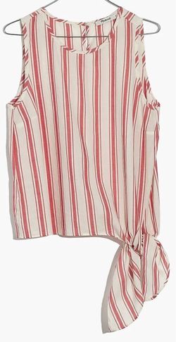 Madewell Side-Tie Marcia Stripe 100% Cotton Top Women’s Small