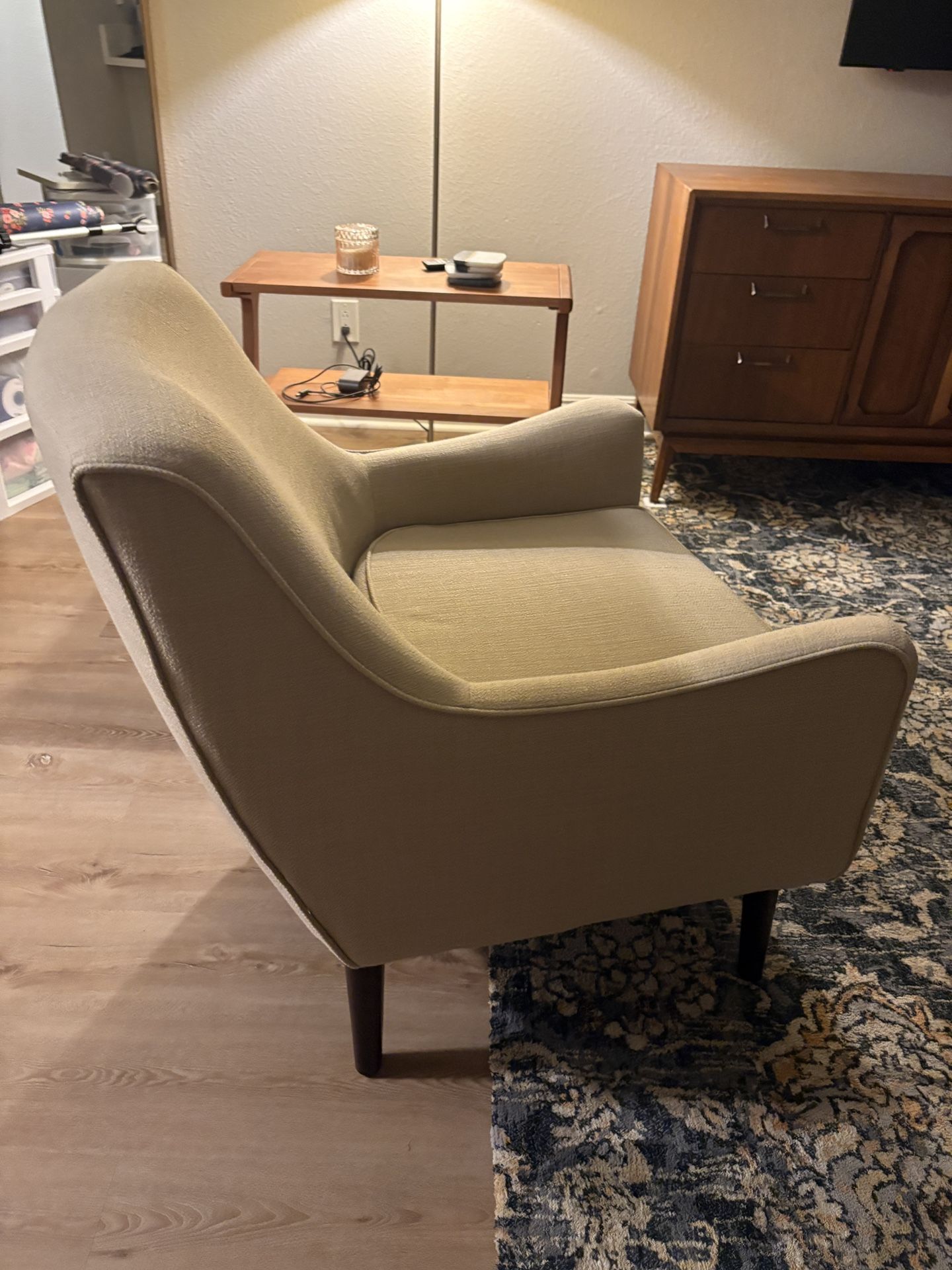 Accent Chair In Cream Beige