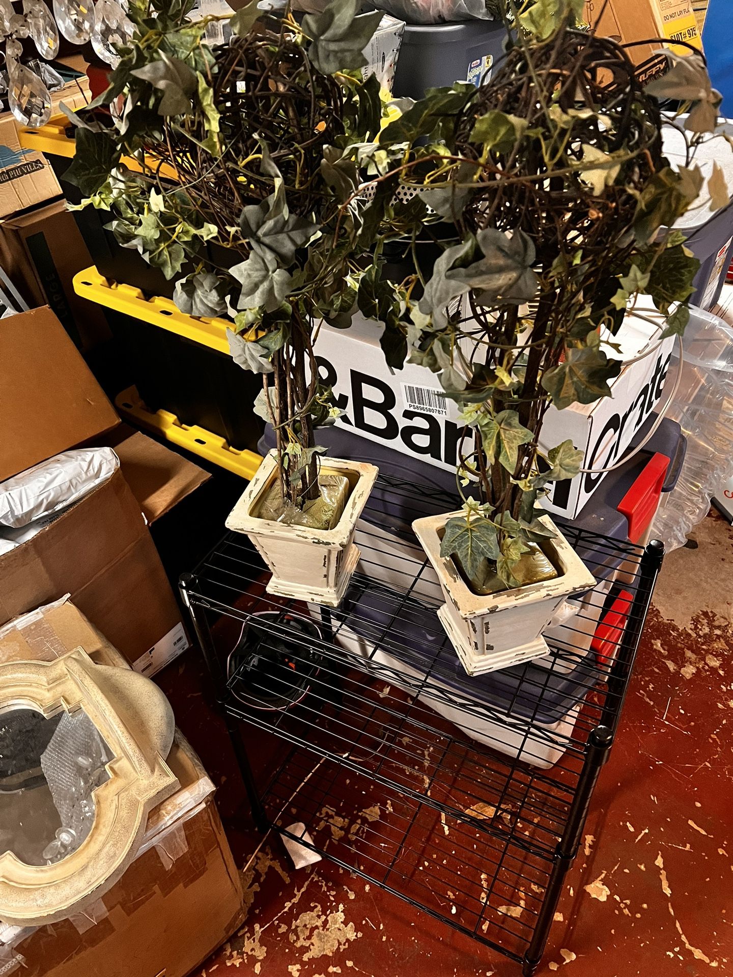 Set Of 2 Topiaries With Planters