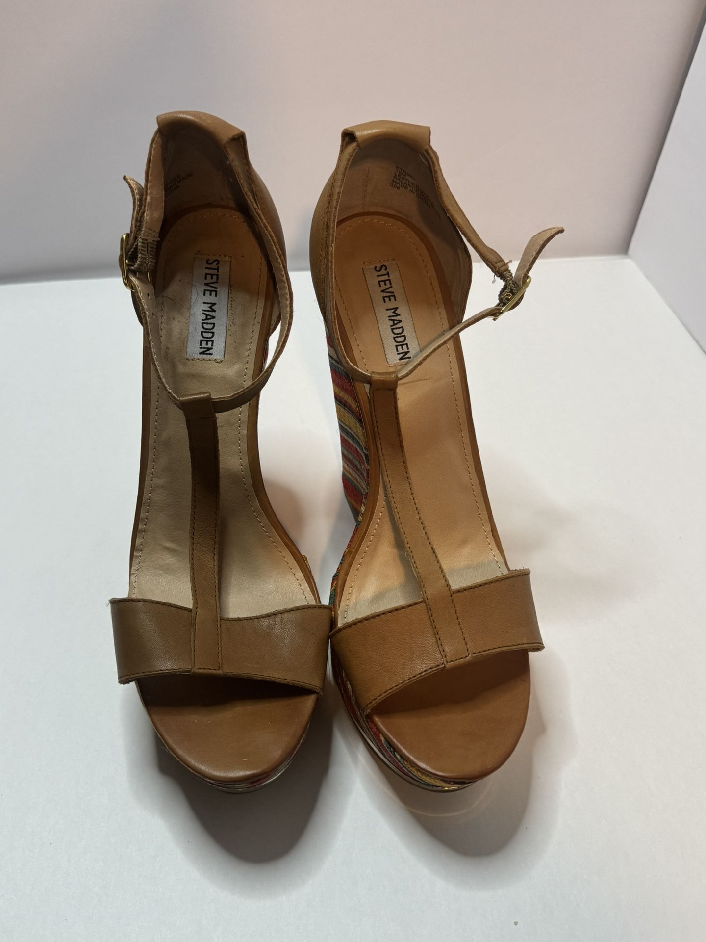 Steve Madden Xtrime Rainbow Platform Wedges Size 10