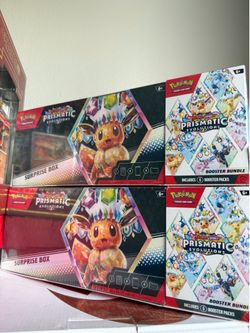 Pokemon Prismatic Evolutions Booster Bundle + Surprise Box Bundle
