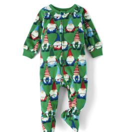 Gnomes Fleece Footed One Piece Pajamas size 3T