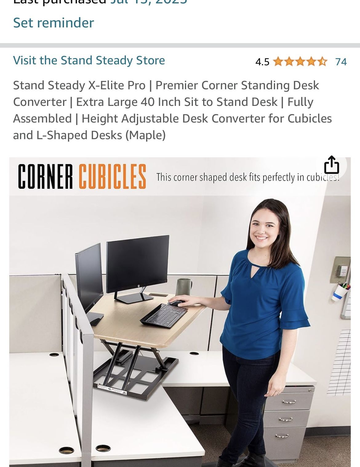 X-elite Premier Corner Standing Desk Converter With Pneumatic