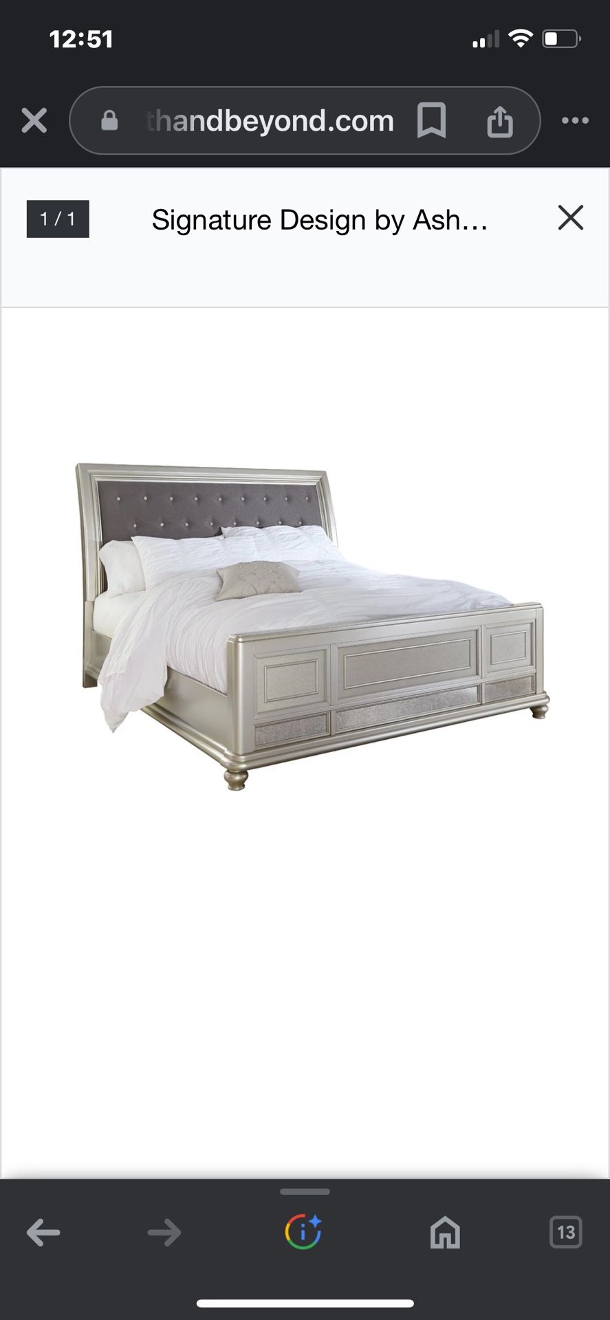 Ashley Furniture Coralayne Design All Wood With Mattress Queen Size 