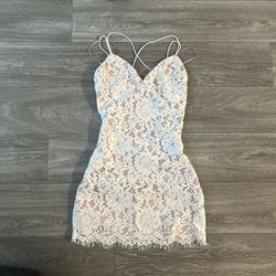 White Short Lace Dress
