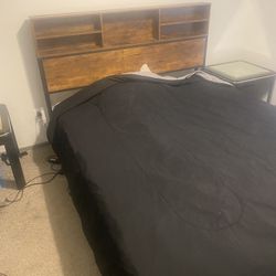 Bed  With Matrass And Two Night Tables 