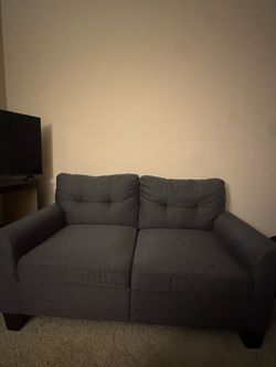 Gray 2 seater love seat