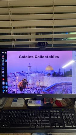 Lenovo Desktop computer in excellent condition working fine including ViewSonic monitor with camera, 8 GB Ram 1 TB storage 64 Bit system Intel core i5