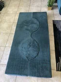 Corduroy green couch / twin bed