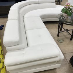 New White Sectional Sofa Couch 