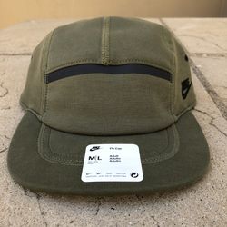 New Nike Fly Tech Fleece Hat Cap Olive Green M/L L/XL