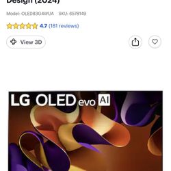 LG OLED Veo 83 Inch TV