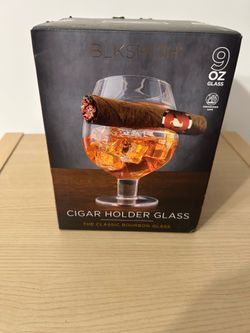Whiskey Low Ball Cigar Holder Glass