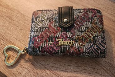 Gently Used Juicy Couture Wallet / Card Case Moto Chic, Chestnut Chino Multi