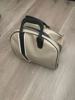 Vintage Tan Leather Bowling Bag