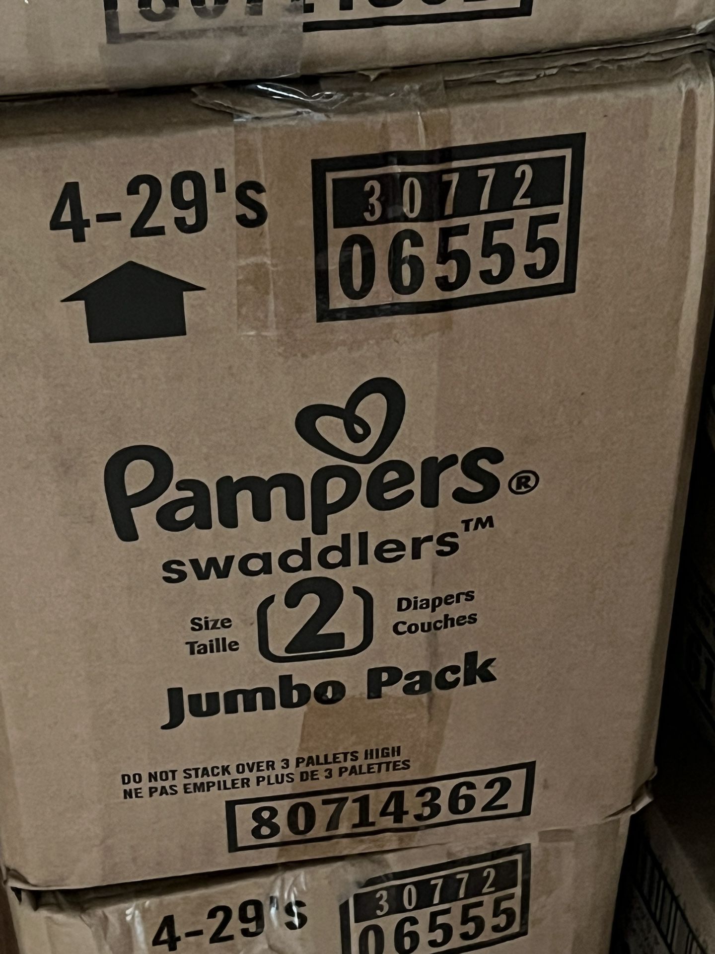 4pk Pampers diapers Size 2. 