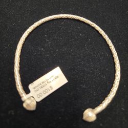 Solid Silver Bangel Bracelet 