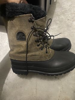 Sorel Kaufman Canada steel shank Winter Snow Boots  Men’s Sz 7 These run on bigger side in my opinion (like an 8 in men or 10 in women) Olive green an