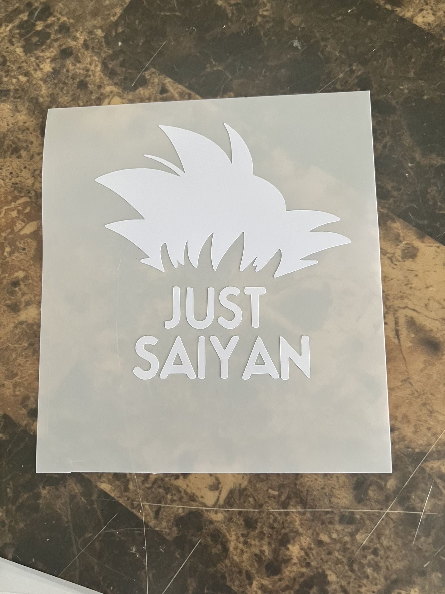 Goku Just Saiyan Vinyl Sticker