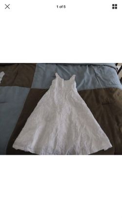 NWOT Bonnie Jean Girls White Special Occassion Dress Size 8