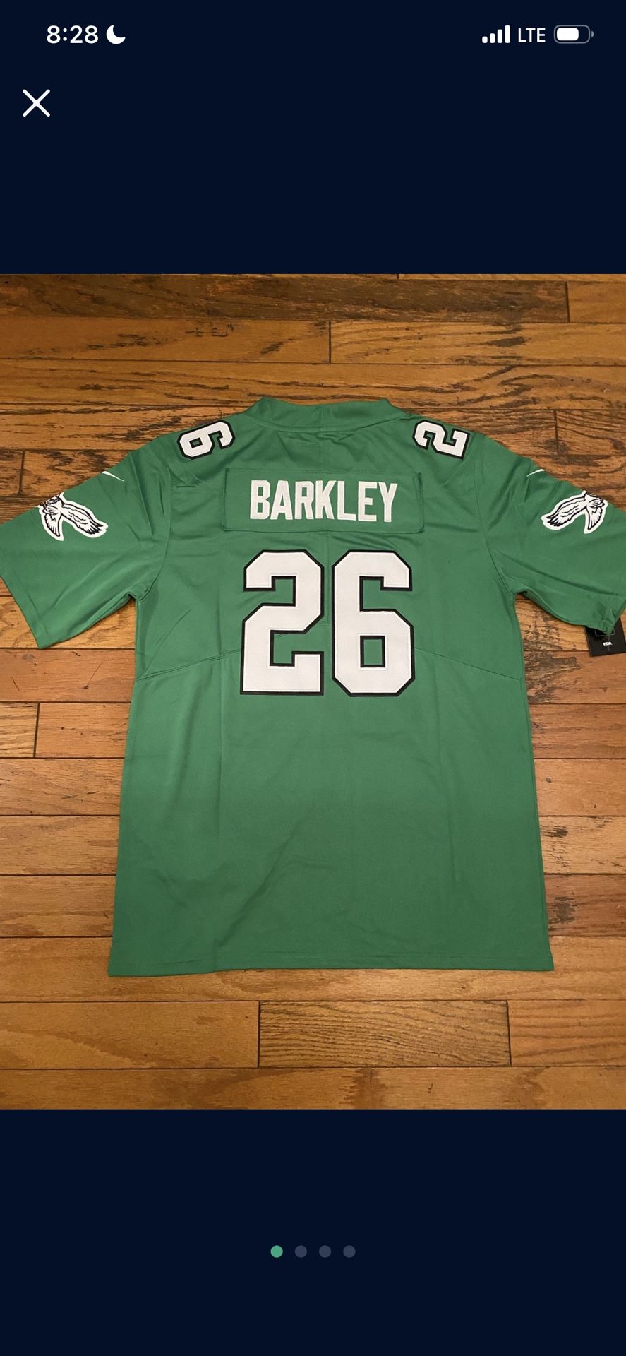 Kelly Green Philadelphia Eagles Saquon Barkley jersey