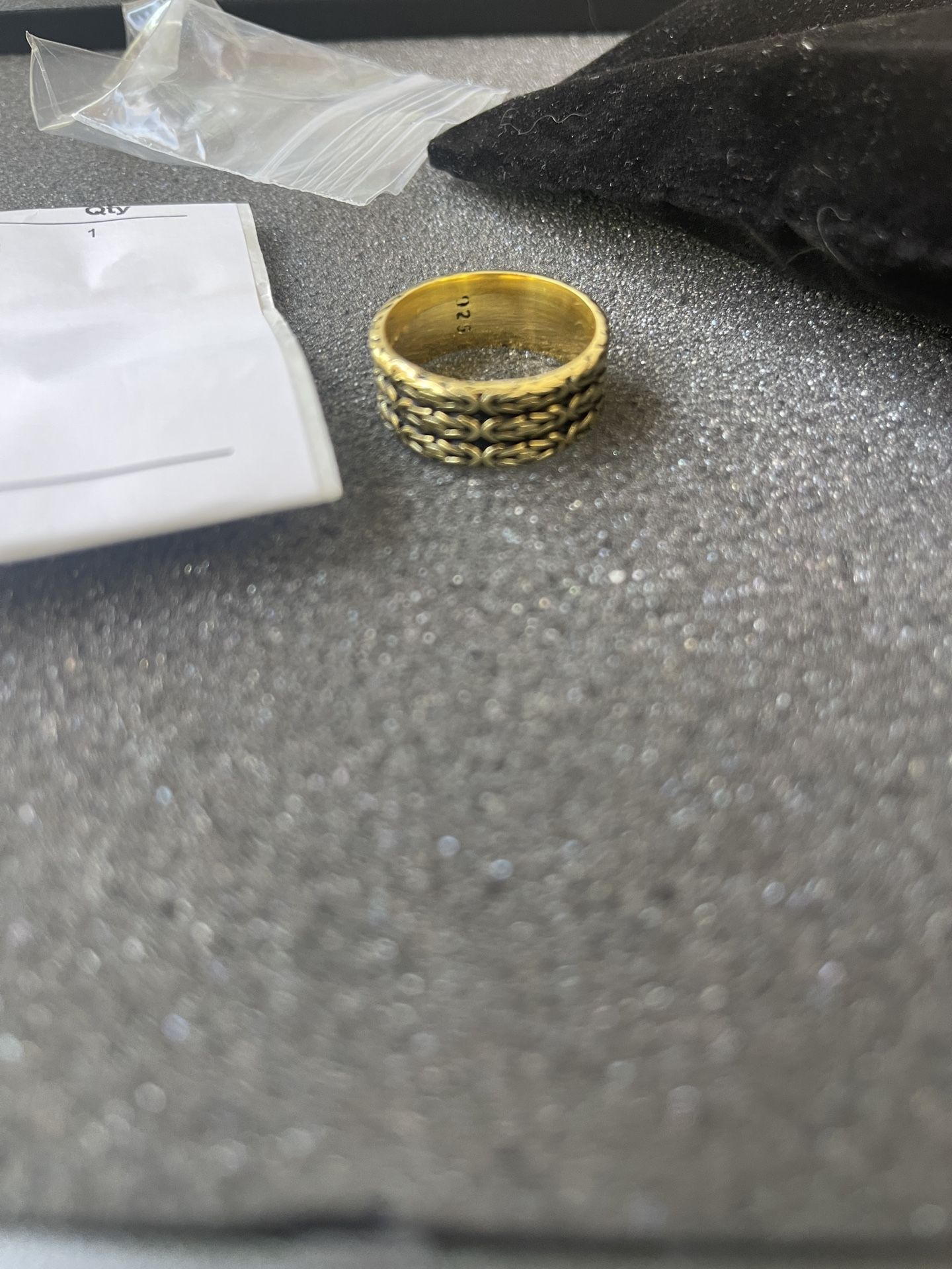 Men’s 14k Gold Plated Sterling Silver Ring