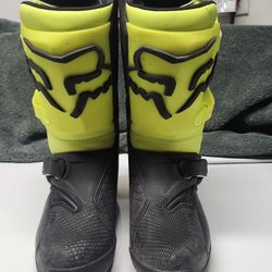 Fox Racing Comp Youth Boot Flourescent Yellow  Sz 4
