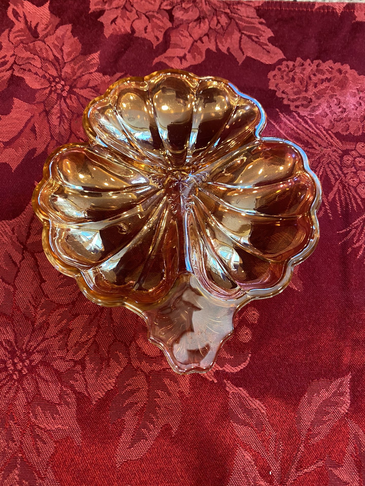 Carnival glass vintage serving plate antique original