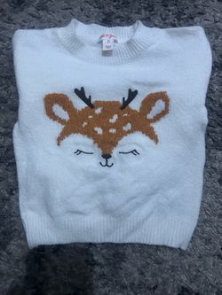 Cat & Jack Toddler Deer Sweater Size 2T