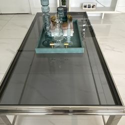 Stainless Steel Coffee Table, Mesa De Centro De Acero