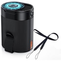 Portable Waist Fan/Neck Fan Rechargeable, Mini Belt Clip on Personal Wearable Body Cooling Fans that Blow Cold Air,Dual Clip under Shirt Battery Power