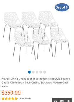 6 pack white chairs