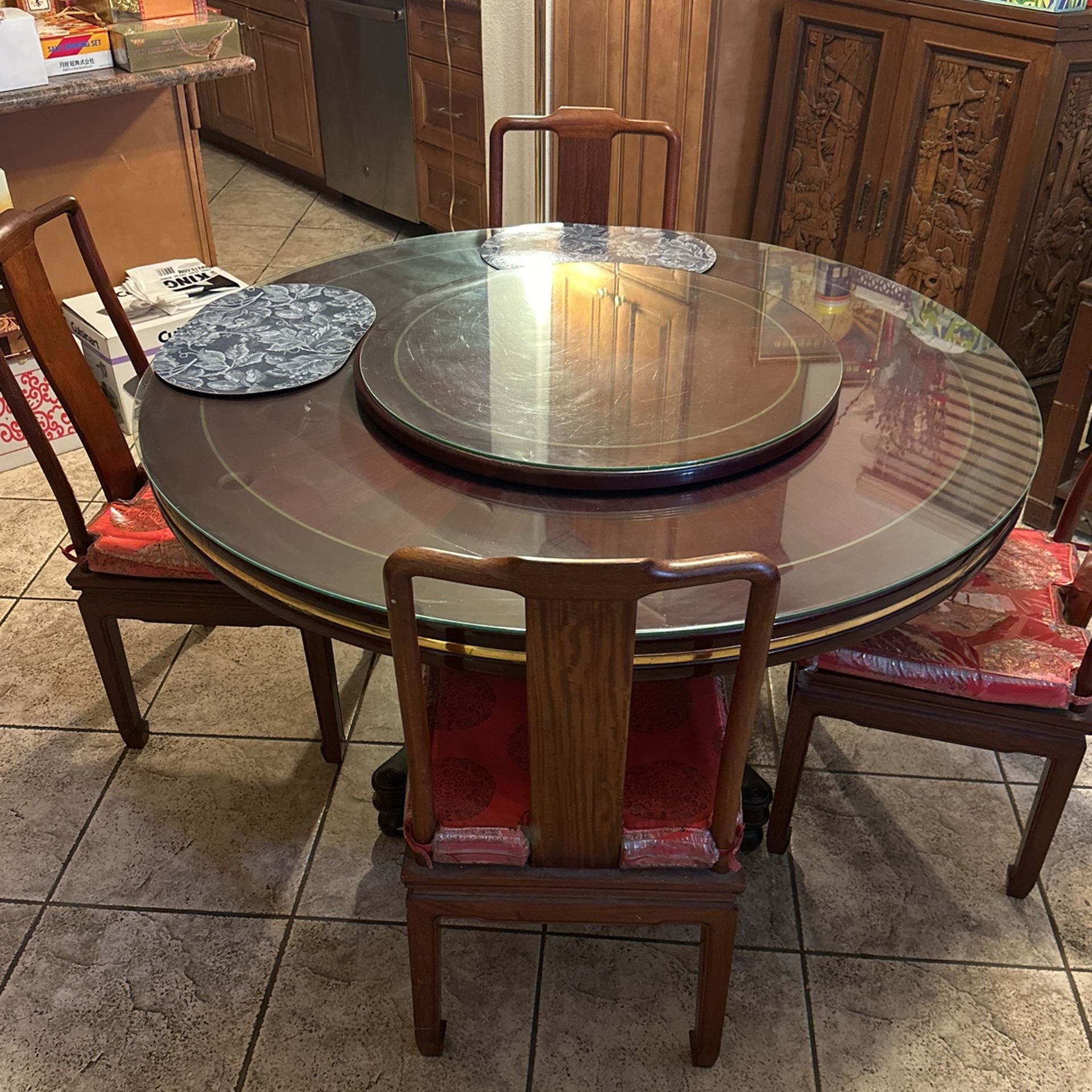Wood Table And Chairs