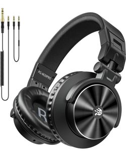 Professional 50mm Drivers 40kHz DJ Stereo Headphones - 1/4 to 3.5mm Audio Jack